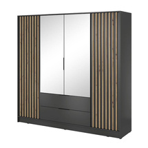 Vaatekaappi peilillä 200 grafiitti Nelly 4D