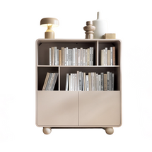 Hyllykkö, jossa kaksi ovea ja hyllyjä, väri kashmir LUNARIS