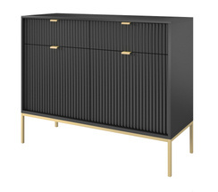 Musta kapea lipasto VOLARE